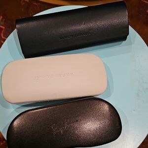 Warby Parker Black and Cream Glasses Cases